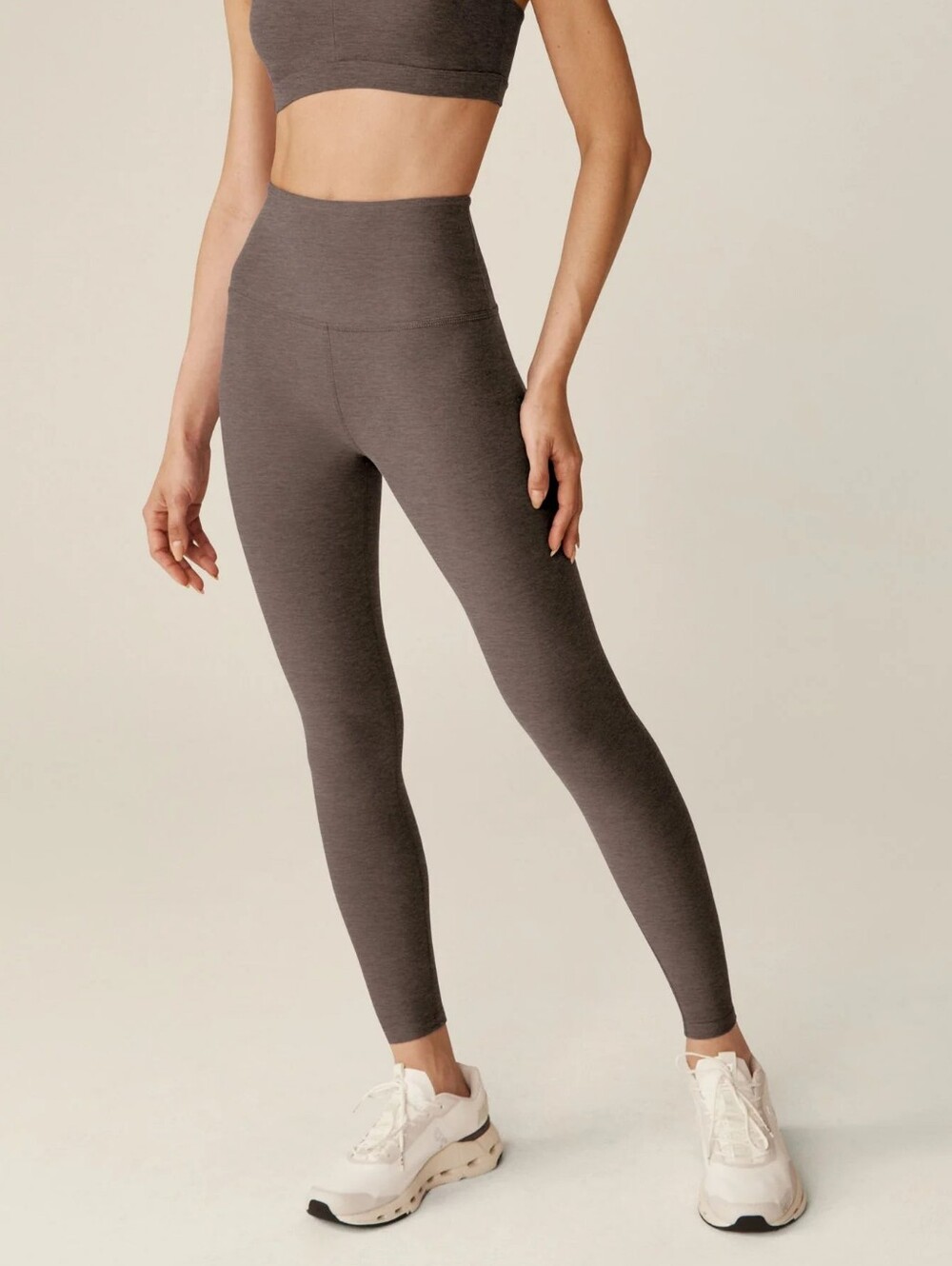 Beyond Yoga Spacedye™ Out Of Pocket High Waisted Legging In Soft Umber Heather